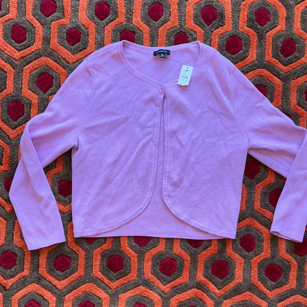 MAKE OFFER! Talbots Lavender Button-Up Cardigan Sweater